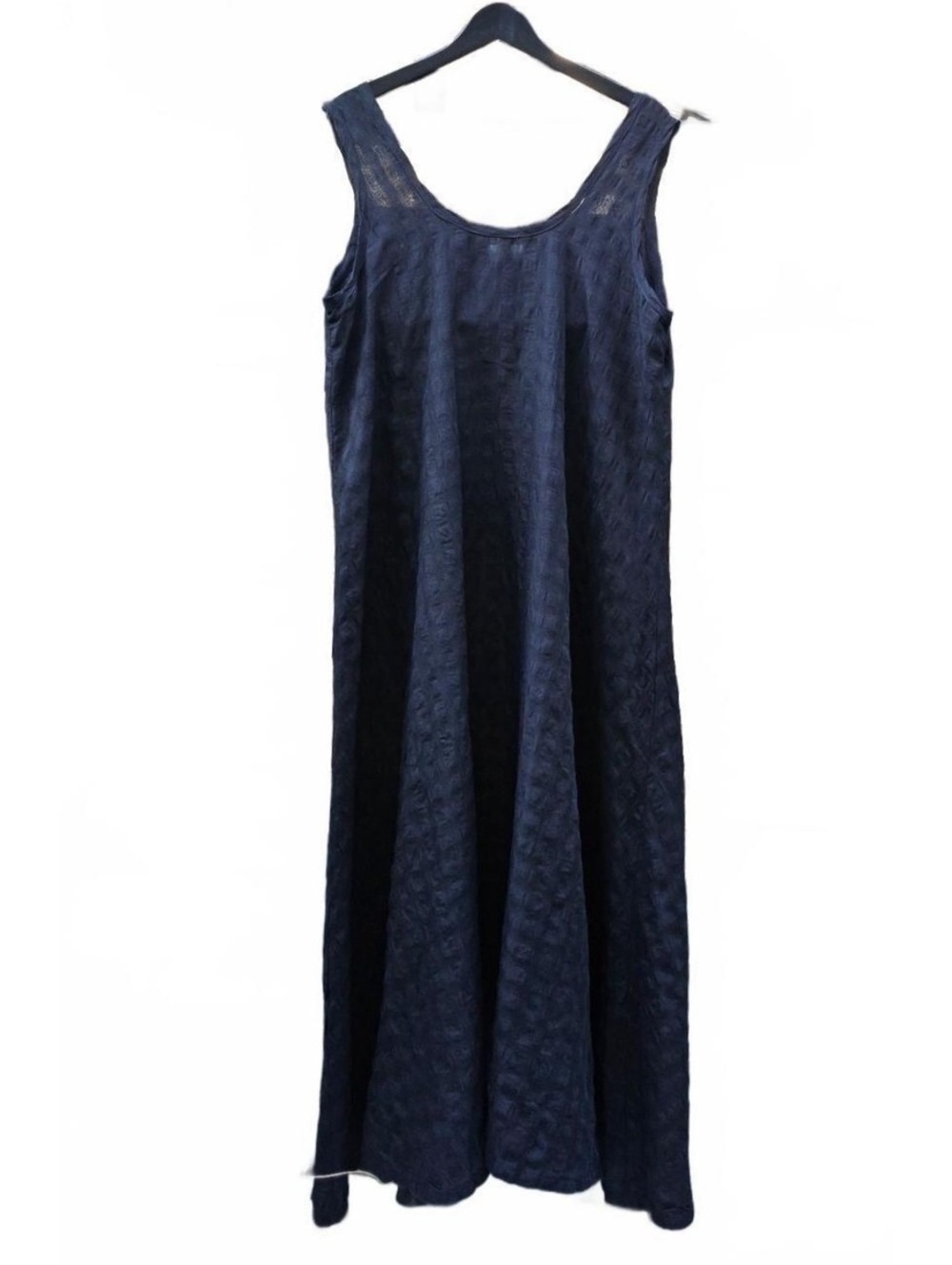 Allison Wonderland Long Black Linen Viscose Maxi Dress Size 12 Black Sleeveless